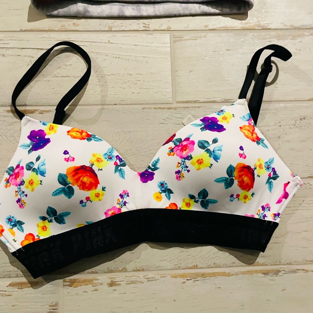 Pink floral bra size 320